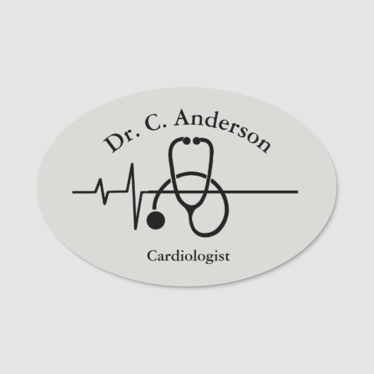 Stethoscope Designname Tag Namensschild (Vorderseite)