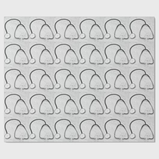 Stethoscope Doctor Krankenschwester Ärztin Medizin Geschenkpapier (Flach)