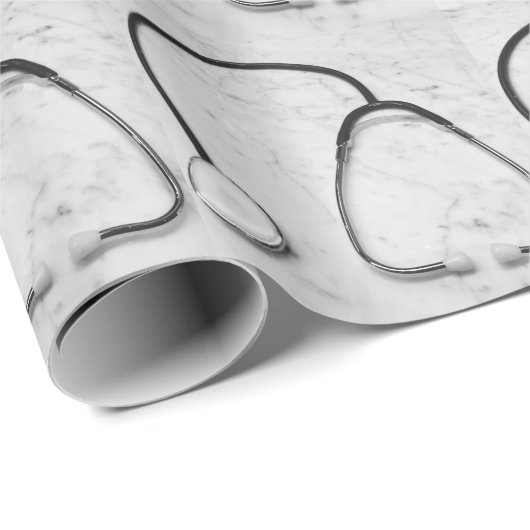 Stethoscope Doctor Krankenschwester Ärztin Medizin Geschenkpapier (Rolleneckpunkt)