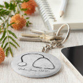 Stethoscope Doctos Nurses Hospitals 4Ann Schlüsselanhänger (Seite)