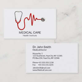 Stethoscope ECG Wave Medical EKG Heartbeat Line Visitenkarte