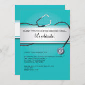 Stethoscope Einladungen (Vorne/Hinten)