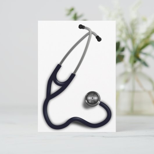 Stethoscope Einladungen (Stehend Vorderseite)