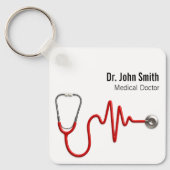 Stethoscope EKG Heartbeat EKG Wave Line Medical Schlüsselanhänger (Vorderseite)