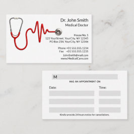 Stethoscope EKG Heartbeat Line ECG Wave Medical Terminkarte