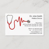 Stethoscope EKG Heartbeat Line ECG Wave Medical Terminkarte (Vorderseite)