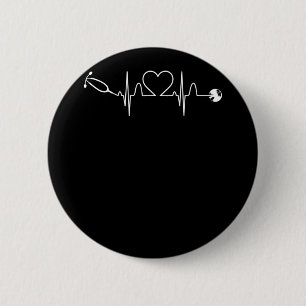 Stethoscope EKG Heartbeat Nurse Heart Hospital Button