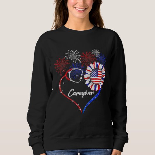 Stethoscope Firework Sunflower America F Sweatshirt (Vorderseite)