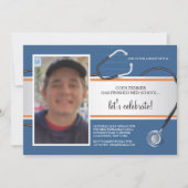 Stethoscope Foto Custom 3 Einladungen (Vorderseite)