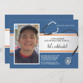 Stethoscope Foto Custom 3 Einladungen (Vorne/Hinten)