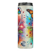 Stethoscope Heart Butterfly Colorful Nurse Thermosbecher (Rückseite)