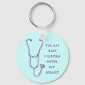 Stethoscope Heart EMT Schlüsselanhänger (Vorderseite)