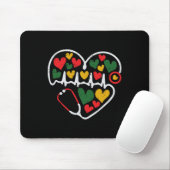 Stethoscope Heart Juneteenth Melanin Nurse African Mousepad (Mit Mouse)