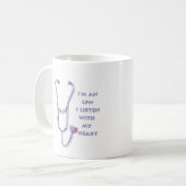 Stethoscope heart LPN Nurse Kaffeetasse (Vorderseite Links)
