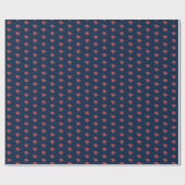 Stethoscope Heart Medical Field Gift Blue Geschenkpapier (Flach)