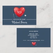 Stethoscope Heart Nurse Doctor Medical Healthcare Visitenkarte (Vorne/Hinten)