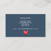 Stethoscope Heart Nurse Doctor Medical Healthcare Visitenkarte (Rückseite)