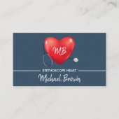 Stethoscope Heart Nurse Doctor Medical Healthcare Visitenkarte (Vorderseite)