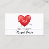Stethoscope Heart Nurse Doctor qr Code Visitenkarte (Vorderseite)