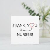 Stethoscope Heart Nurse Vielen Dank (Stehend Vorderseite)