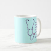 Stethoscope Heart School Nurse Kaffeetasse (VorderseiteRechts)