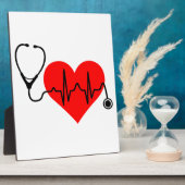 Stethoscope Heartbeat Fotoplatte (Seite)