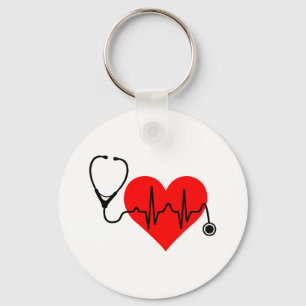 Stethoscope Heartbeat Heart Schlüsselanhänger