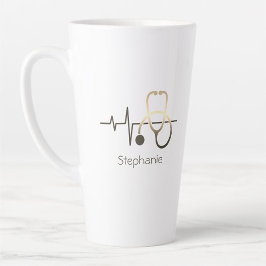 Stethoscope Heartbeat Medical Milchtasse (Links)