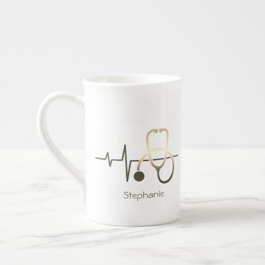 Stethoscope Heartbeat Medizinische Tasse (Links)