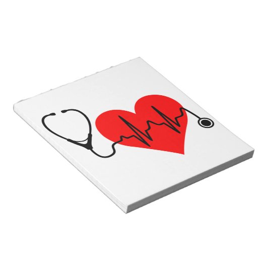 Stethoscope Heartbeat Notizblock (angewinkelt)