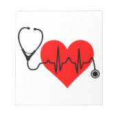 Stethoscope Heartbeat Notizblock (Vorderseite)