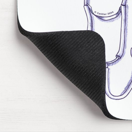 Stethoscope Herzarzt Mousepad (Ecke)