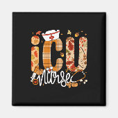 Stethoscope Icu Nurse Fall Yall Herbstverläufe als Magnet (Vorne)