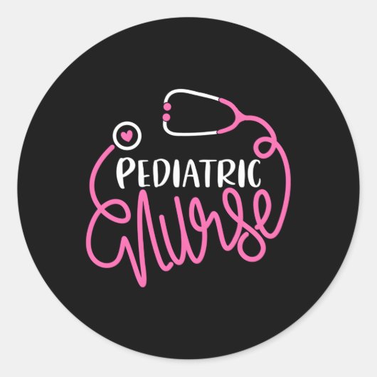 Stethoscope Kinderarzt Nursing S Runder Aufkleber (Vorderseite)