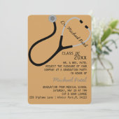 Stethoscope Medical Doctor Abschluss Ankündigung (Stehend Vorderseite)