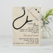 Stethoscope Medical Doctor Abschluss Ankündigung (Stehend Vorderseite)