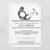Stethoscope Medical Doctor Abschluss Ankündigung (Vorne/Hinten)