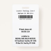 Stethoscope Medical ECG Wave EKG Line | Foto-ID Ausweis (Rückseite)