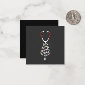 Stethoscope Medical Supplies Weihnachtsbaumleuchte Mitteilungskarte (Vorderseite/Rückseite Beispiel)