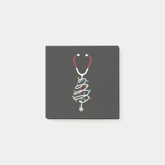 Stethoscope Medical Supplies Weihnachtsbaumleuchte Post-it Klebezettel (Vorderseite)