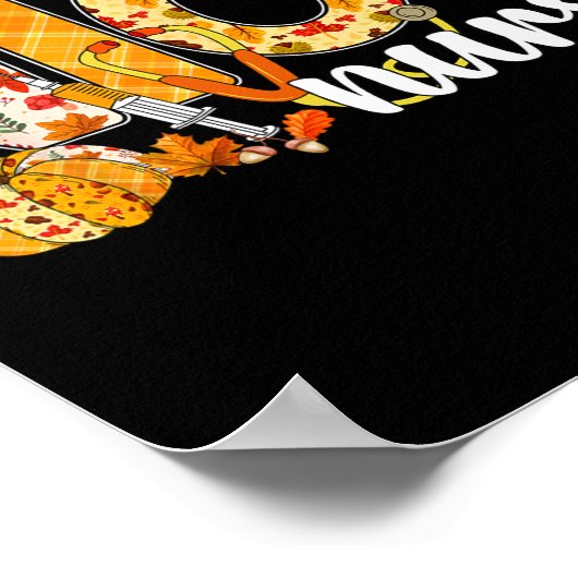 Stethoscope Nicu Nurse Fall Yall Herbstverlässt al Poster (Ecke)