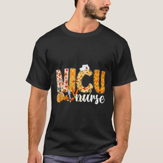 Stethoscope Nicu Nurse Fall Yall Herbstverlässt al T-Shirt (Vorderseite)