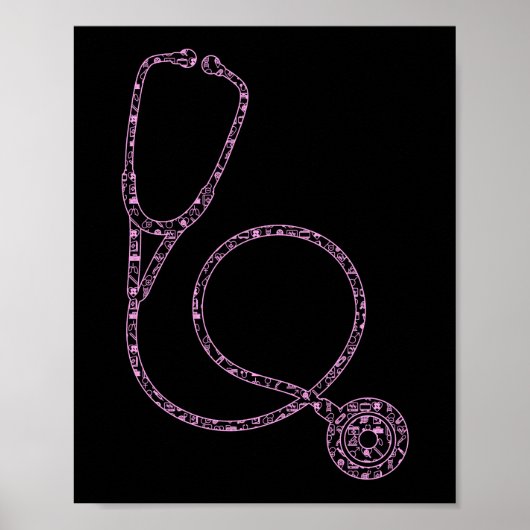Stethoscope Nurse Doctor Poster (Vorne)
