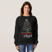 Stethoscope Nurse Er Christmas Crew Tree Lights Nu Sweatshirt (Vorne ganz)