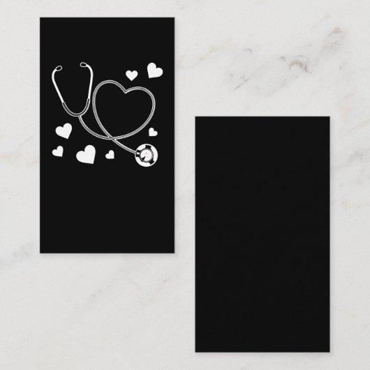 Stethoscope Nurse Liebe Hospital Visitenkarte (Vorne/Hinten)