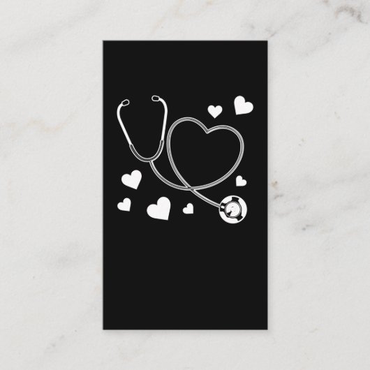 Stethoscope Nurse Liebe Hospital Visitenkarte (Vorderseite)