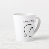 Stethoscope Nurses Doctors Latte Tasse (Rechte Ecke)