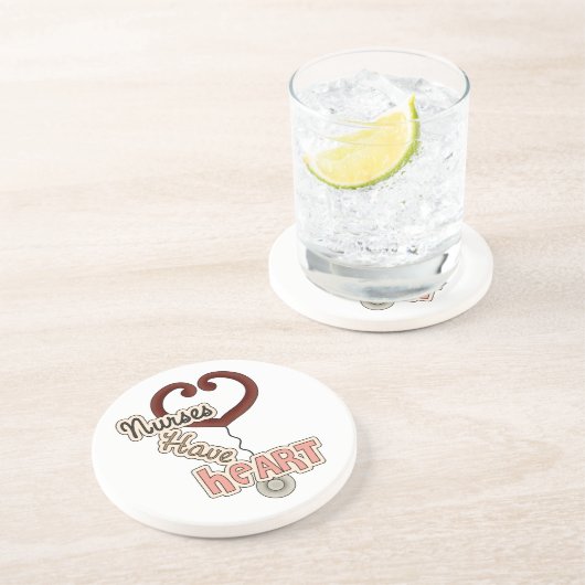 Stethoscope Nurses haben Herz-T - Shirt und GIfts Getränkeuntersetzer (Seite)