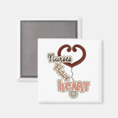 Stethoscope Nurses haben Herz-T - Shirt und GIfts Magnet (Vorderseite/Rückseite)