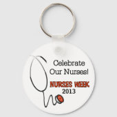 Stethoscope Nurses Week Custom Schlüsselanhänger (Vorderseite)